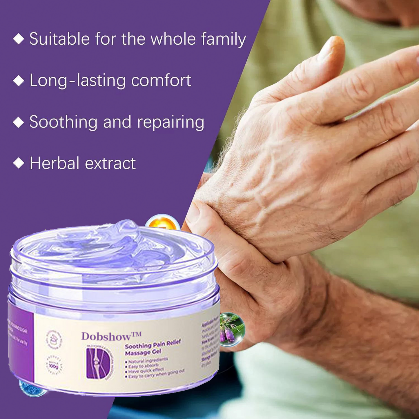 ✅Dobshow™ Turmeric & Emu Oil Arthritis Soothing Pain Relief Massage Gel >>🔥75%OFF