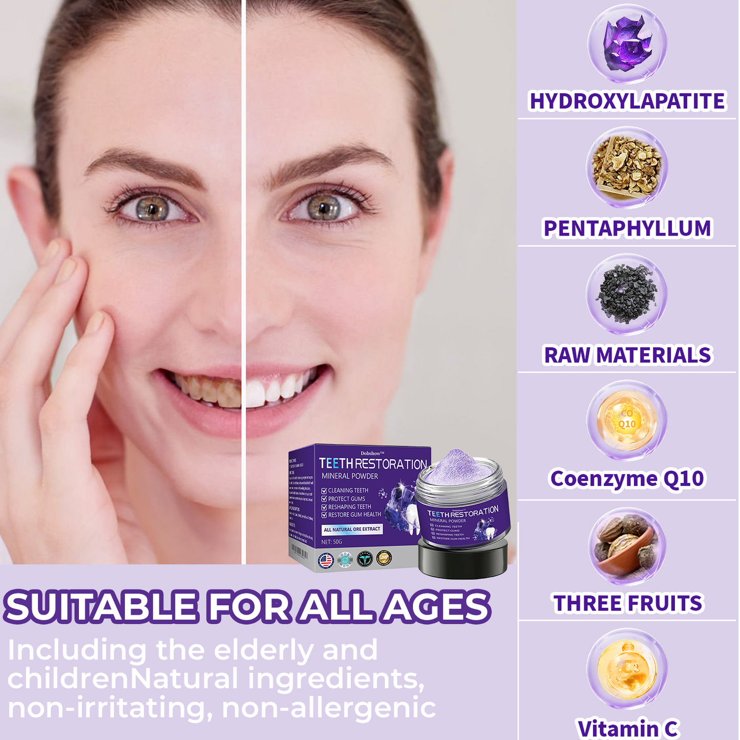 š¦·Dobshow⢠Dental Repair Mineral Powder >>š„ 1 + 1 Offerš„