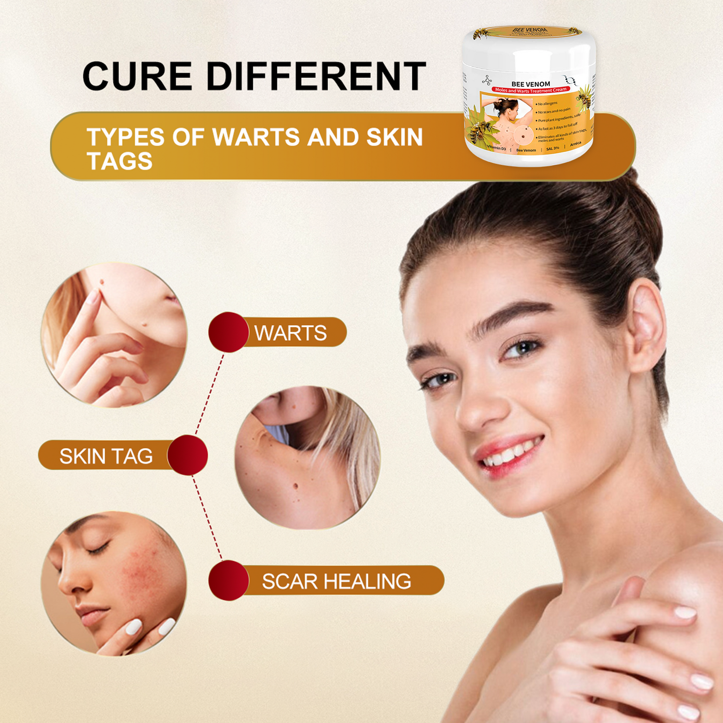 đđ Dobshowâ˘Bee Venom Mole and Wart Treatment Cream