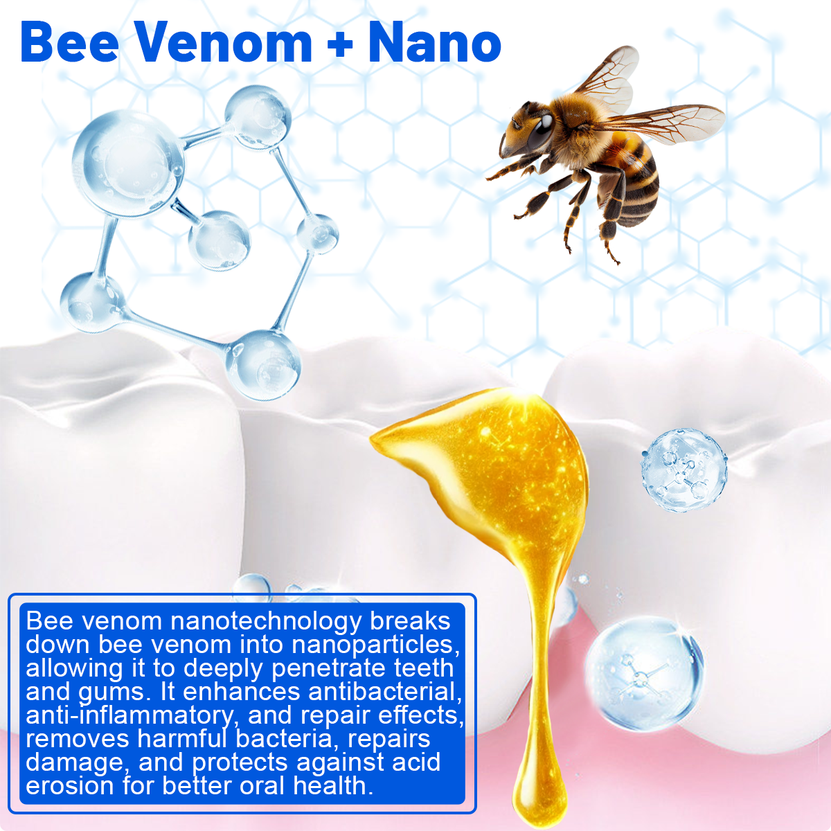 𦷠Dobshow⢠SmartSmile Bee Venom Whitening & Repair Toothpaste