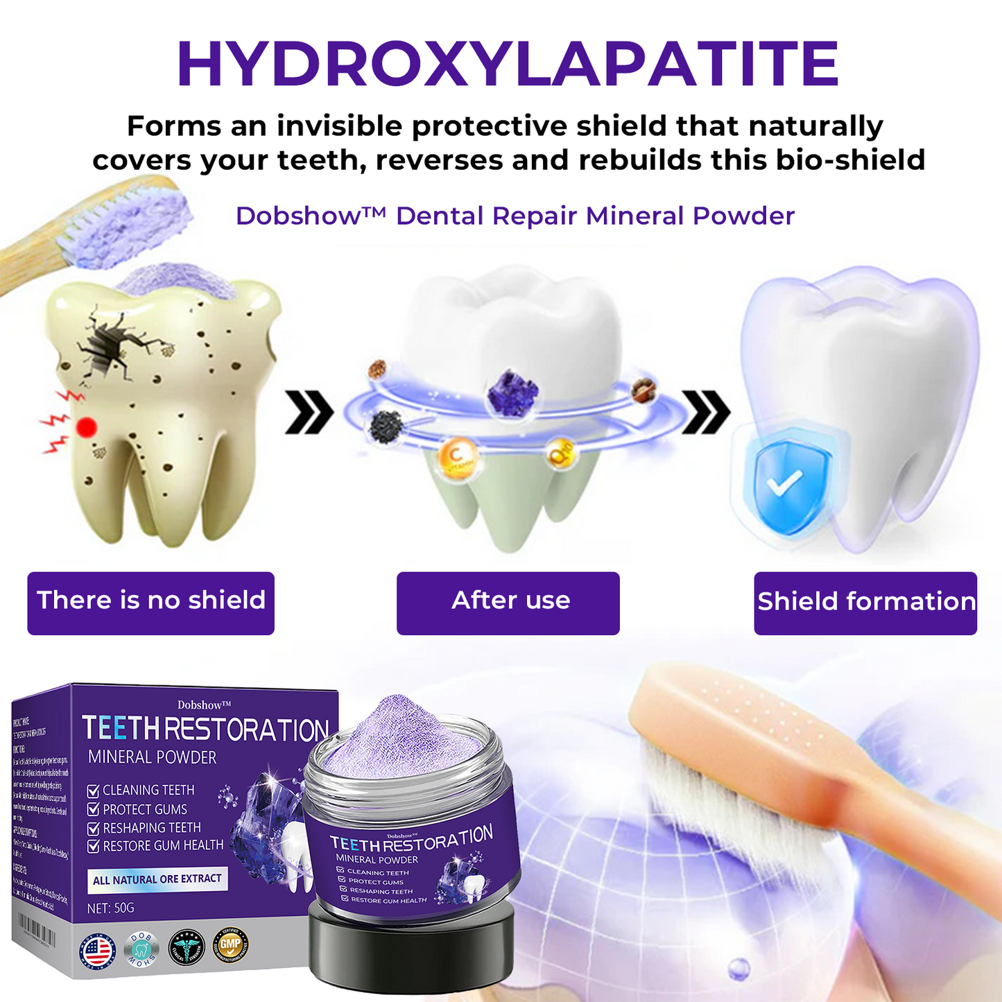 š¦·Dobshow⢠Dental Repair Mineral Powder >>š„ 1 + 1 Offerš„