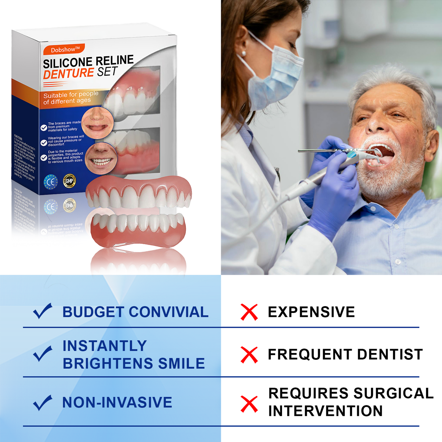 Dobshow™⏰𝕤𝕒𝕧𝕖 𝕦𝕡 𝕥𝕠 -6️⃣8️⃣%🔥Silicone Denture Repair Kit🦷