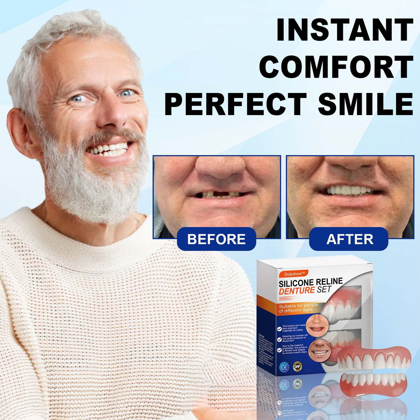 Dobshow™⏰𝕤𝕒𝕧𝕖 𝕦𝕡 𝕥𝕠 -6️⃣8️⃣%🔥Silicone Denture Repair Kit🦷