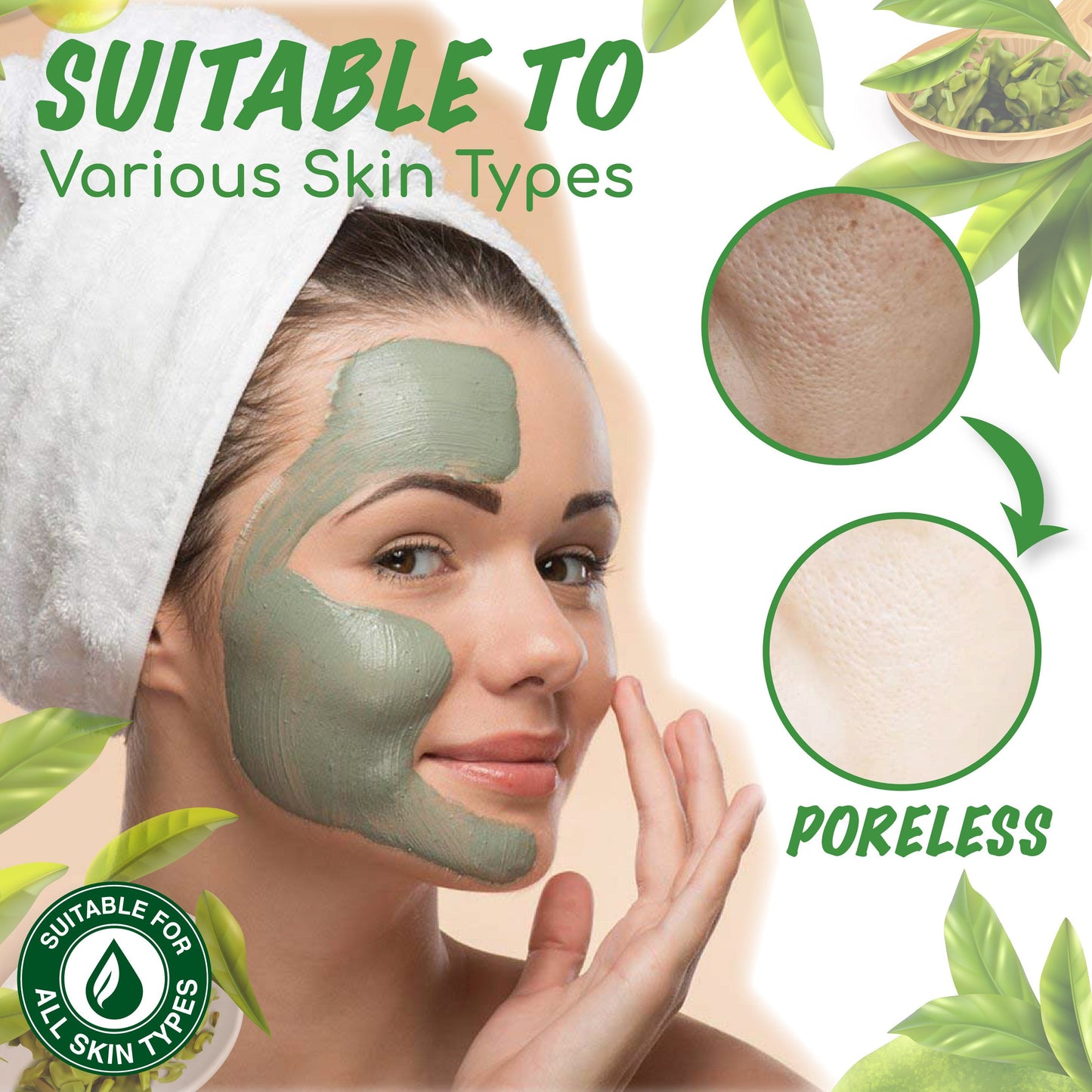 Dobshow™ Green Tea Clay Mask Stick For Oil Control, Blackhead Reduction, and Pore Minimization