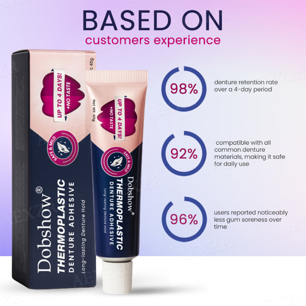 ✅Official Brand Store-Dobshow® Thermoplastic Denture Adhesive