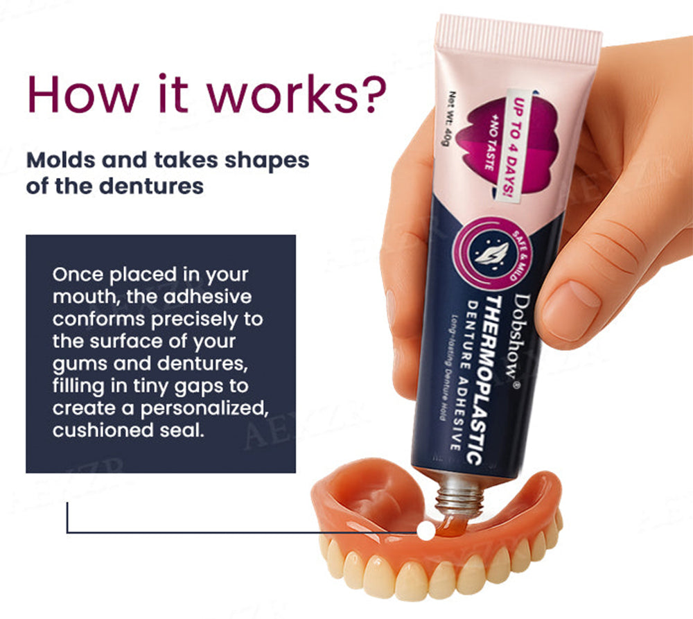 ✅Official Brand Store-Dobshow® Thermoplastic Denture Adhesive