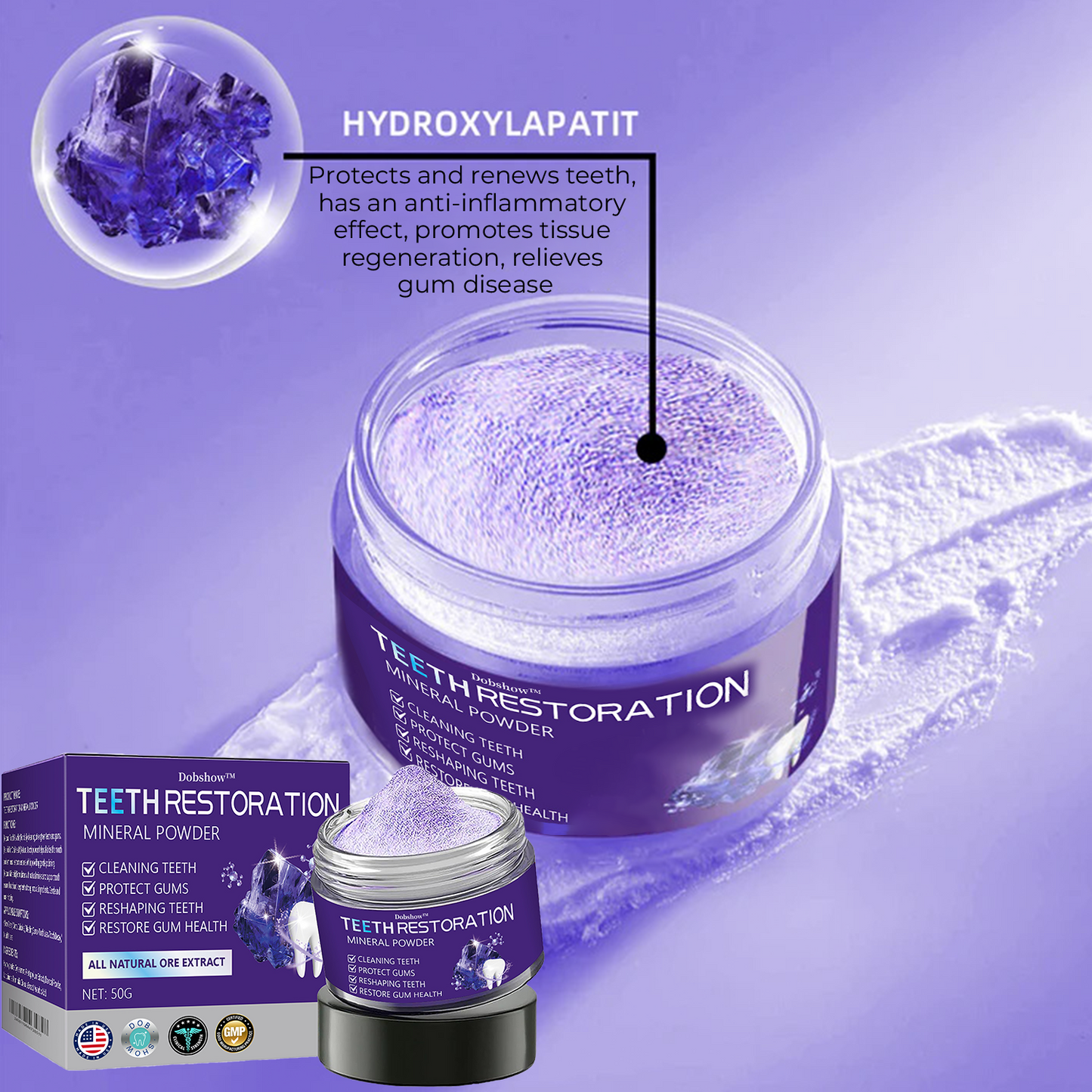 š¦·Dobshow⢠Dental Repair Mineral Powder >>š„ 1 + 1 Offerš„