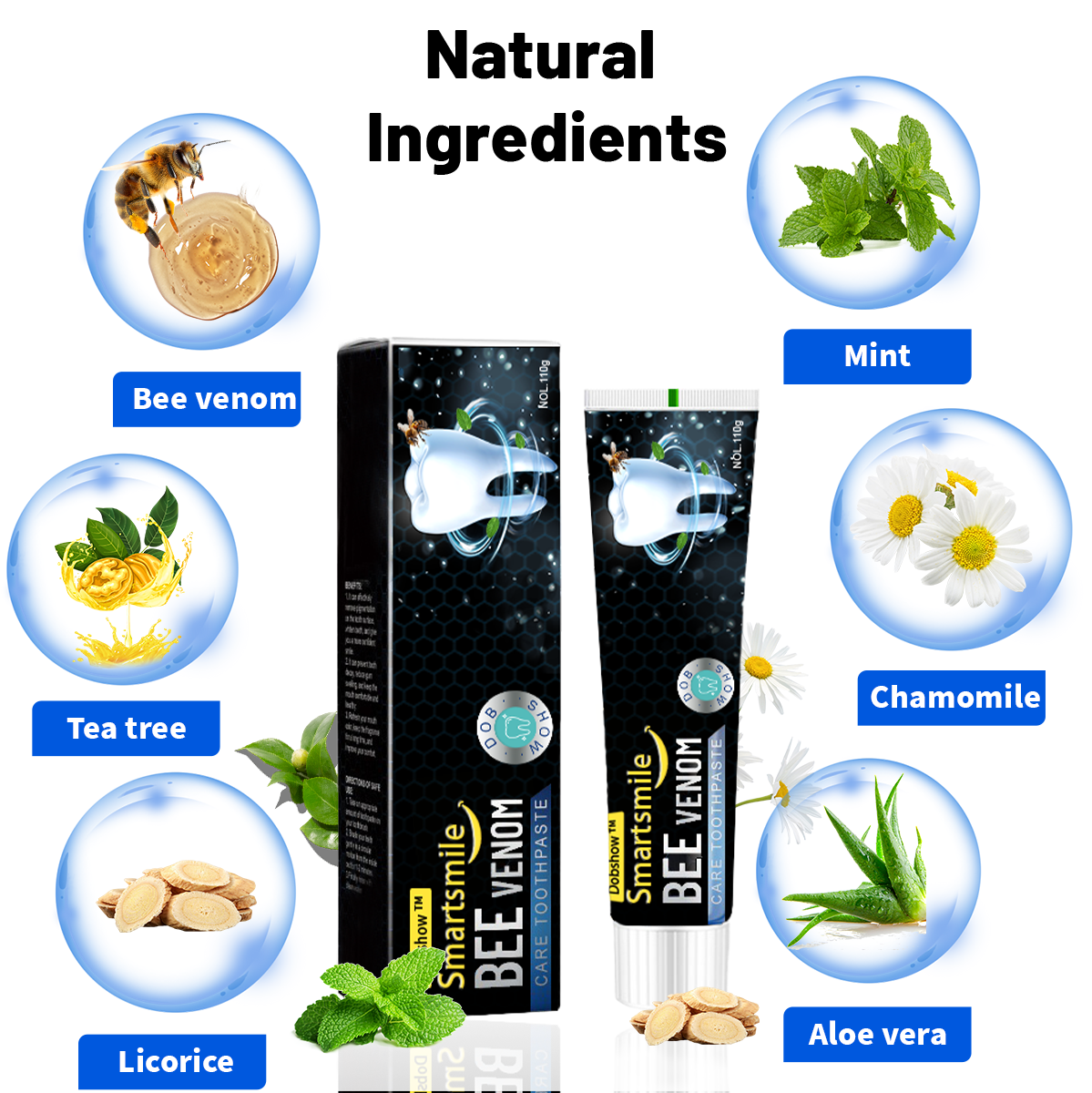 𦷠Dobshow⢠SmartSmile Bee Venom Whitening & Repair Toothpaste