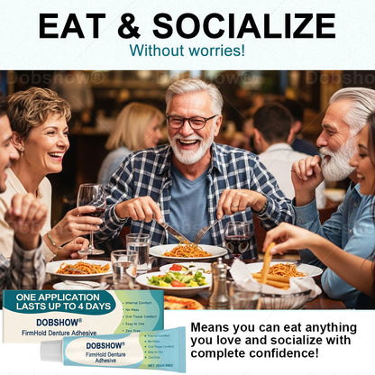 🎄𝙃𝙤𝙡𝙞𝙙𝙖𝙮 𝙎𝙖𝙡𝙚🎁Dobshow® FirmHold Denture Adhesive