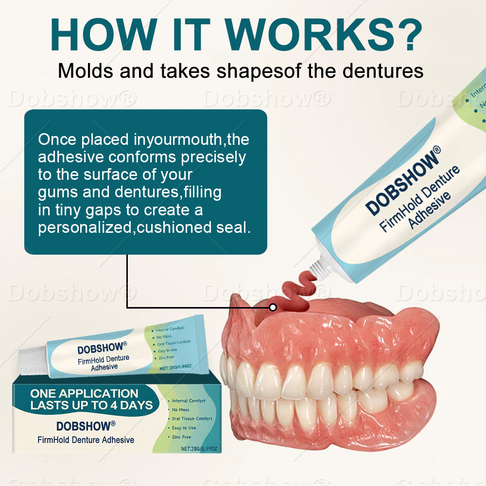 🎄𝙃𝙤𝙡𝙞𝙙𝙖𝙮 𝙎𝙖𝙡𝙚🎁Dobshow® FirmHold Denture Adhesive