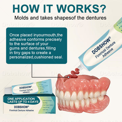 🎄𝙃𝙤𝙡𝙞𝙙𝙖𝙮 𝙎𝙖𝙡𝙚🎁Dobshow® FirmHold Denture Adhesive