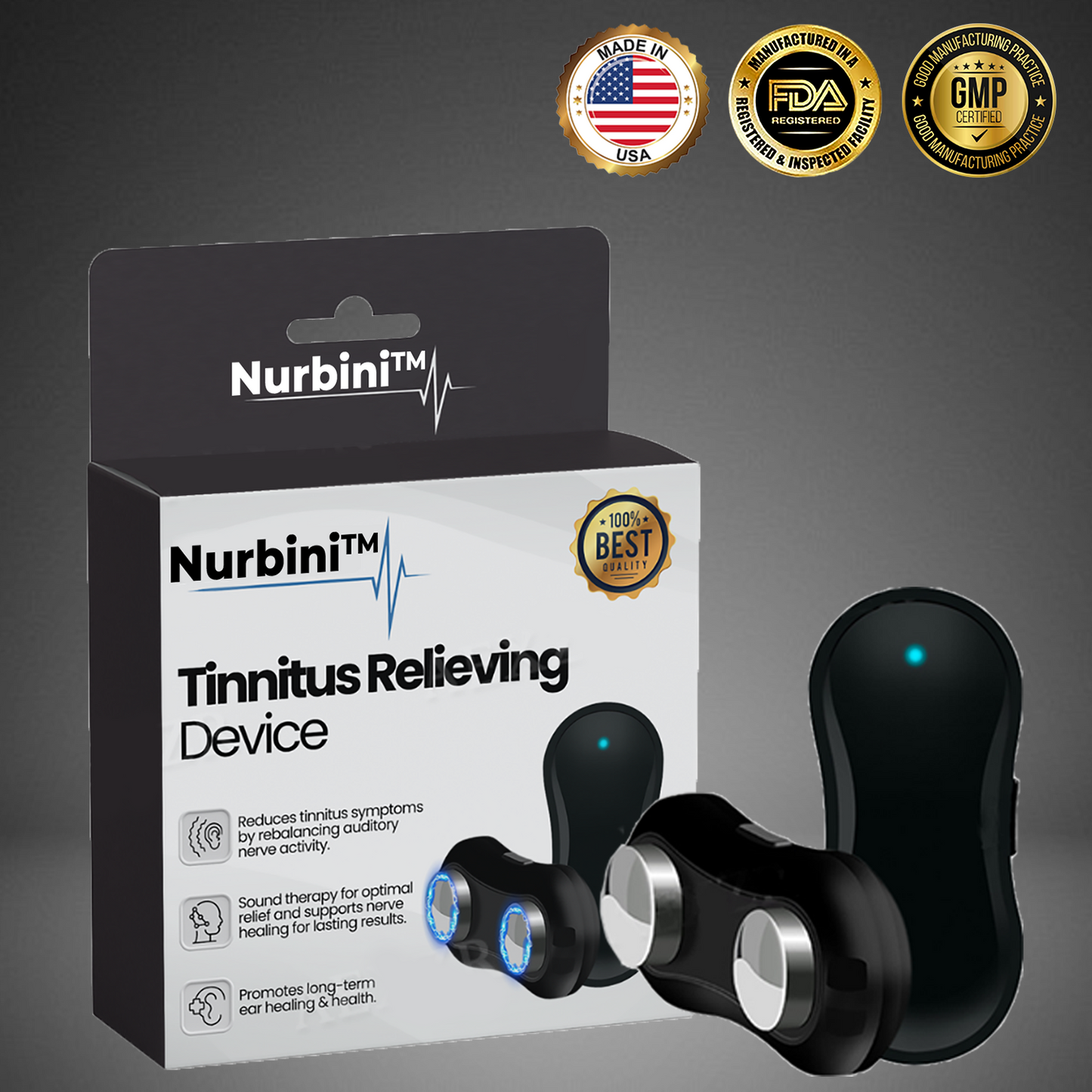 Nurbini® 💓HAPPY 2025💓 Tinnitus Relieving Device