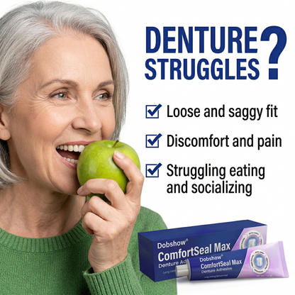 👨‍⚕️Dobshow® ComfortSeal Max Denture Adhesive—🦷96-hour long-lasting, heat adaptive technology