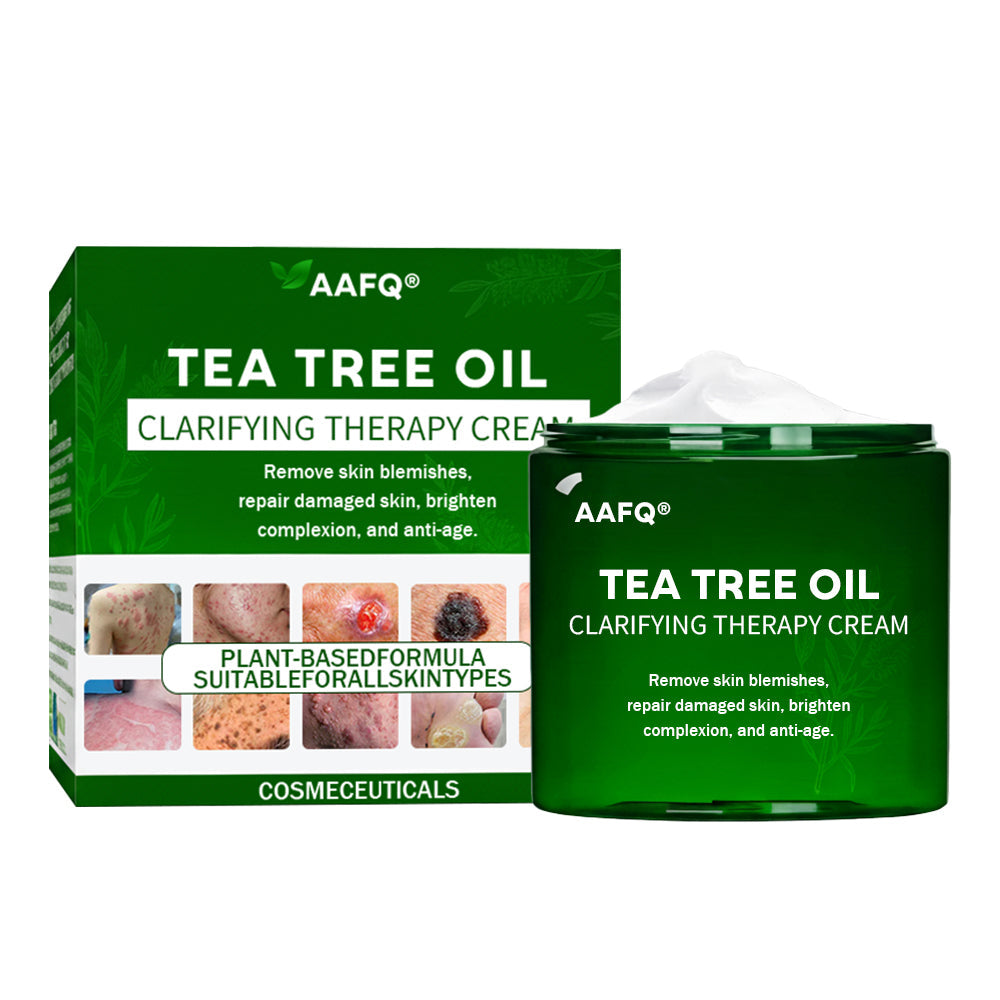 AAFQ® Tea Tree Oil Clarifying Therapy Cream – Removes Skin Blemishes, Repairs Damaged Skin, Brightens & Anti-Ageing Care