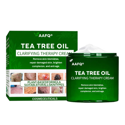 AAFQ® Tea Tree Oil Clarifying Therapy Cream – Removes Skin Blemishes, Repairs Damaged Skin, Brightens & Anti-Ageing Care