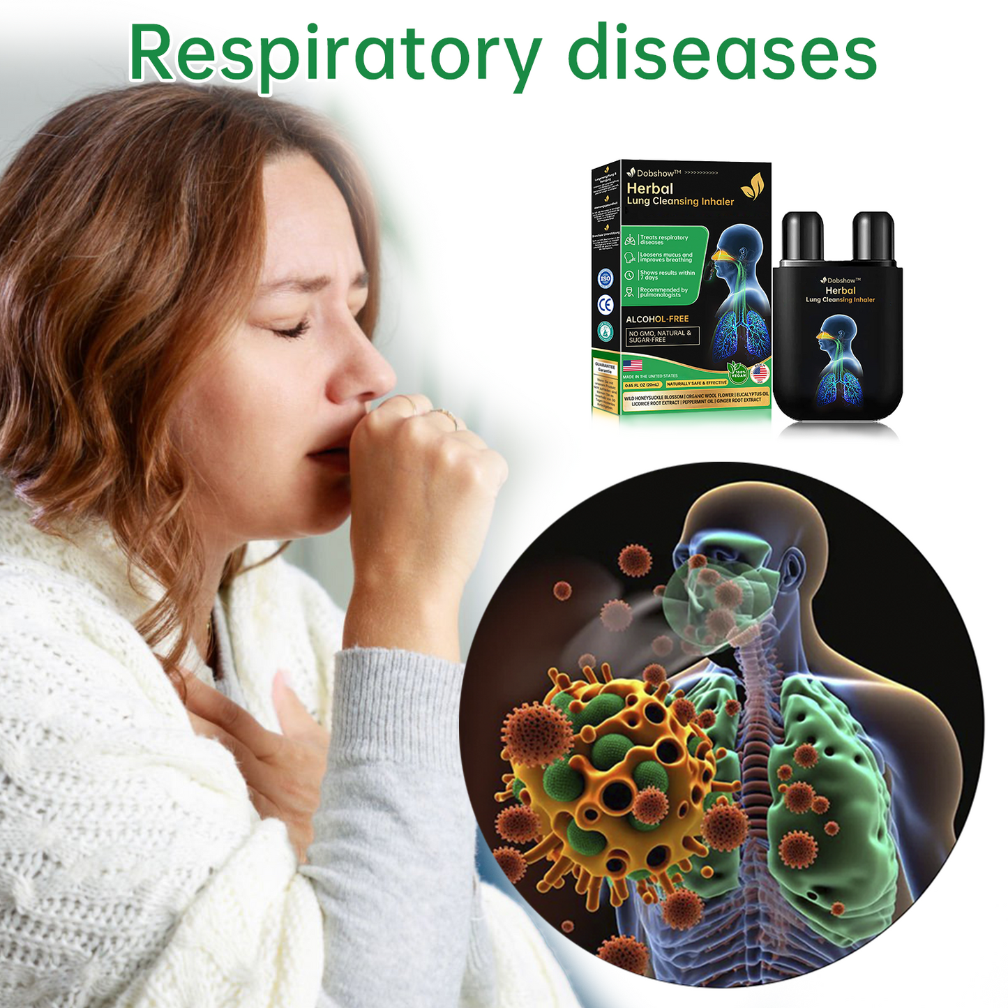 ✅official store | 🔥Dobshow™ 🧑‍⚕️herbal lung cleansing inhaler(💝Last day for 50% off💝)