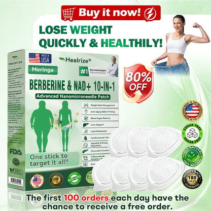 🇺🇸 𝐎𝐟𝐟𝐢𝐜𝐢𝐚𝐥 𝐔𝐒 𝐒𝐭𝐨𝐫𝐞 | 🧑‍⚕️🩺 𝐇𝐞𝐚𝐥𝐫𝐢𝐳𝐞® Moringa · Berberine × NAD+ 𝟏𝟎-𝐢𝐧-𝟏 𝐀𝐝𝐯𝐚𝐧𝐜𝐞𝐝 𝐍𝐚𝐧𝐨 𝐌𝐢𝐜𝐫𝐨𝐧𝐞𝐞𝐝𝐥𝐞 𝐏𝐚𝐭𝐜𝐡 — 𝐎𝐧𝐜𝐞 𝐃𝐚𝐢𝐥𝐲, 𝐕𝐢𝐬𝐢𝐛𝐥𝐞 𝐑𝐞𝐬𝐮𝐥𝐭𝐬 𝐢𝐧 𝟕 𝐃𝐚𝐲𝐬