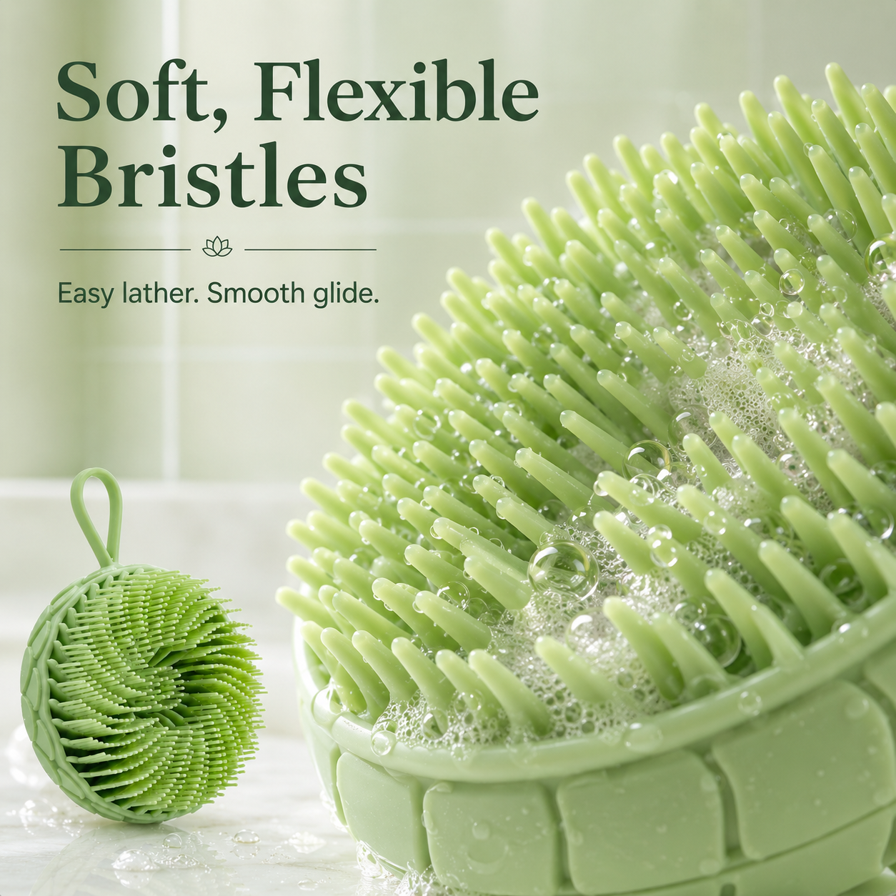 MCOIKY® Lotus Silicone Dual-Sided Bath Brush