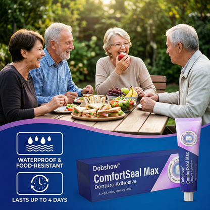 👨‍⚕️Dobshow® ComfortSeal Max Denture Adhesive—🦷96-hour long-lasting, heat adaptive technology