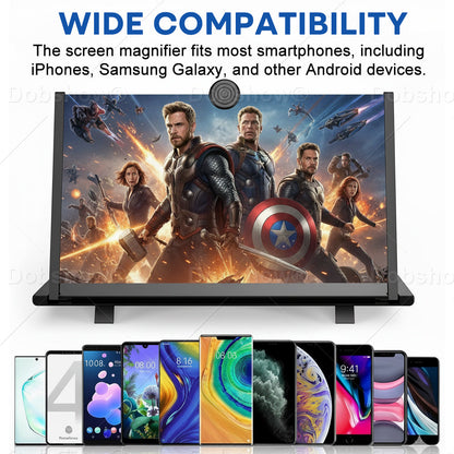 NOWORDUP® High Definition 3D Mobile Phone Screen Video Magnifier