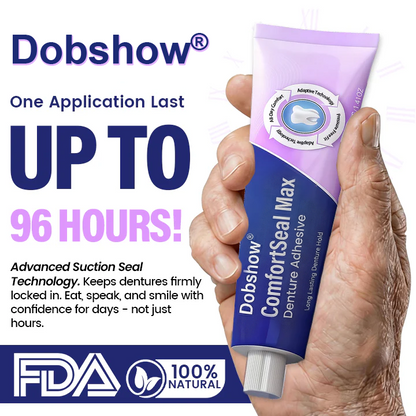 👨‍⚕️Dobshow® ComfortSeal Max Denture Adhesive—🦷96-hour long-lasting, heat adaptive technology