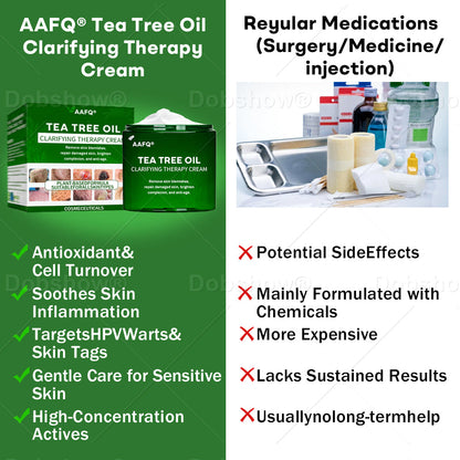 AAFQ® Tea Tree Oil Clarifying Therapy Cream – Removes Skin Blemishes, Repairs Damaged Skin, Brightens & Anti-Ageing Care