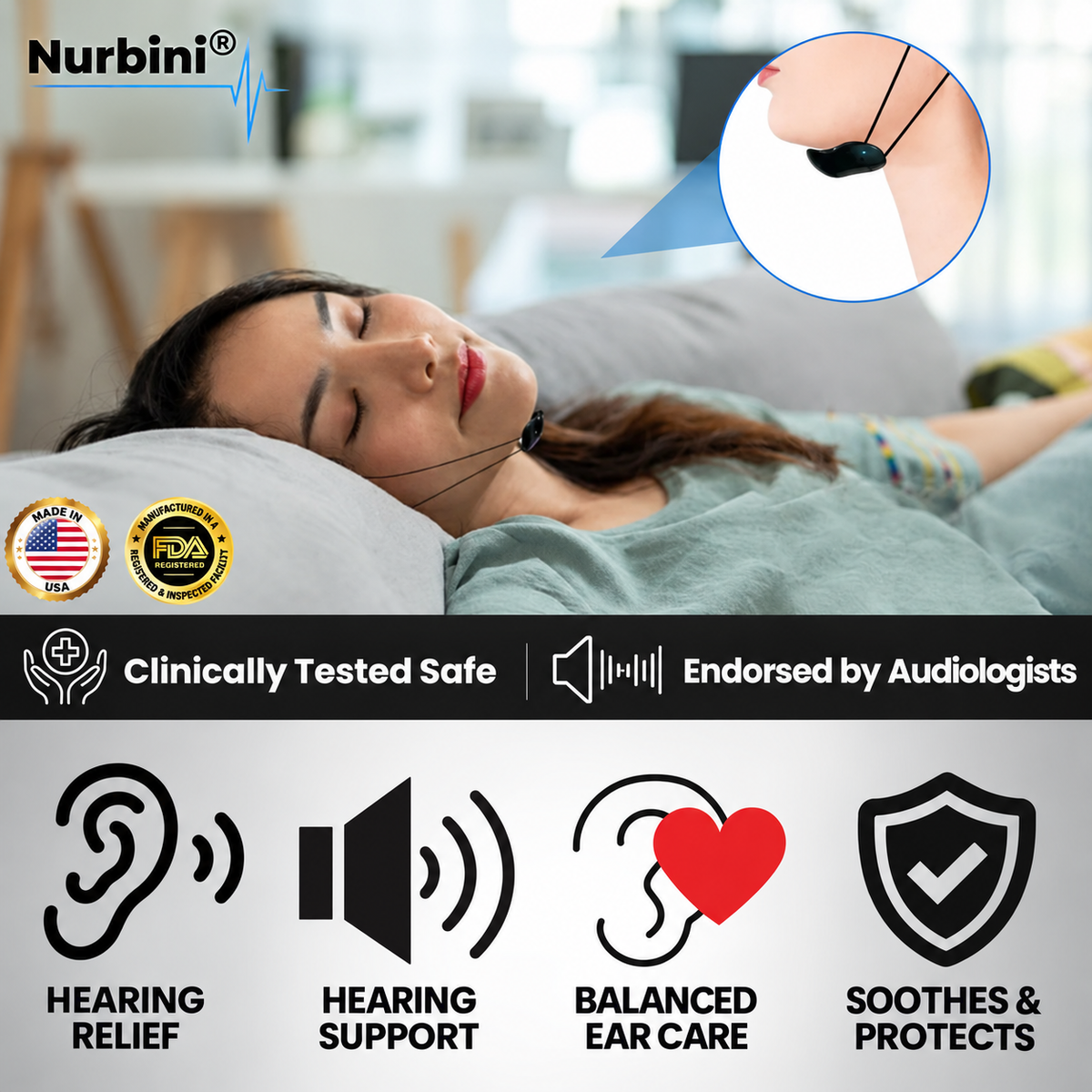 Nurbini® 💓HAPPY 2026💓 Tinnitus Relieving Device