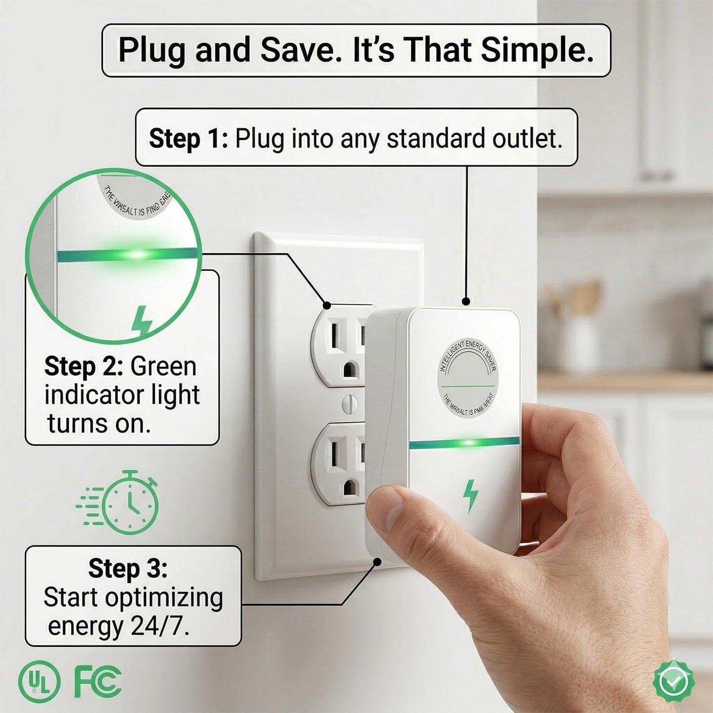 2026 New Power Factor Saver Plug in, Power Plug Pro Energy Saver Electricity Saving Box, Energy Savings Device with Voltage Optimization for Home & Office US Plug 90V-250V 30KW (2 PCS White)