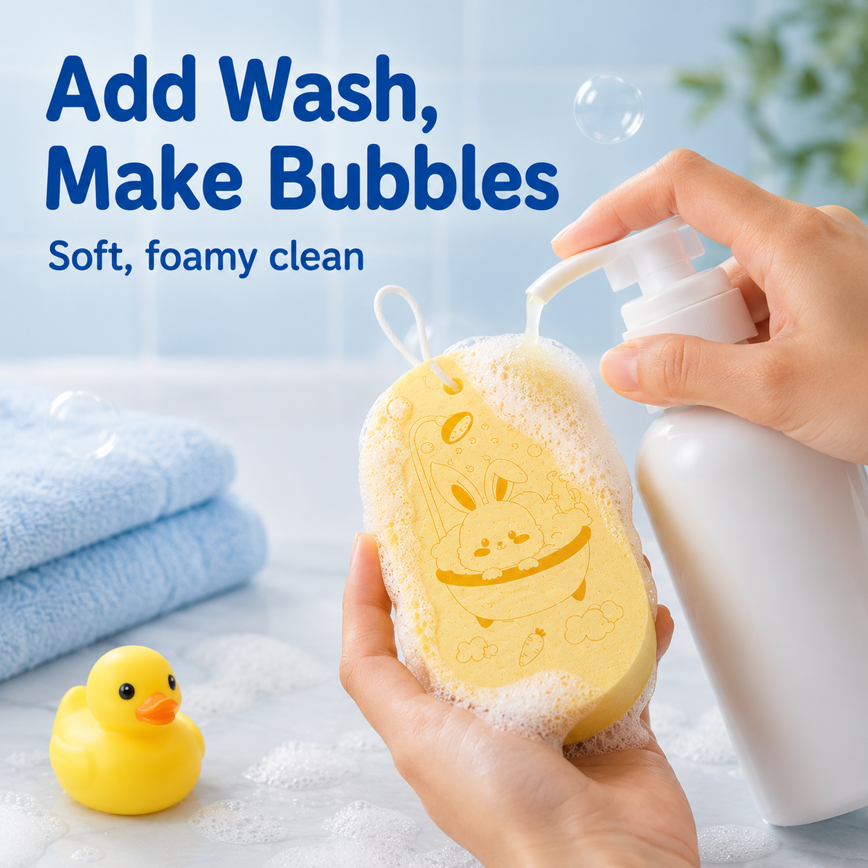 MCOIKY® Kids Bath Scrub Buddy