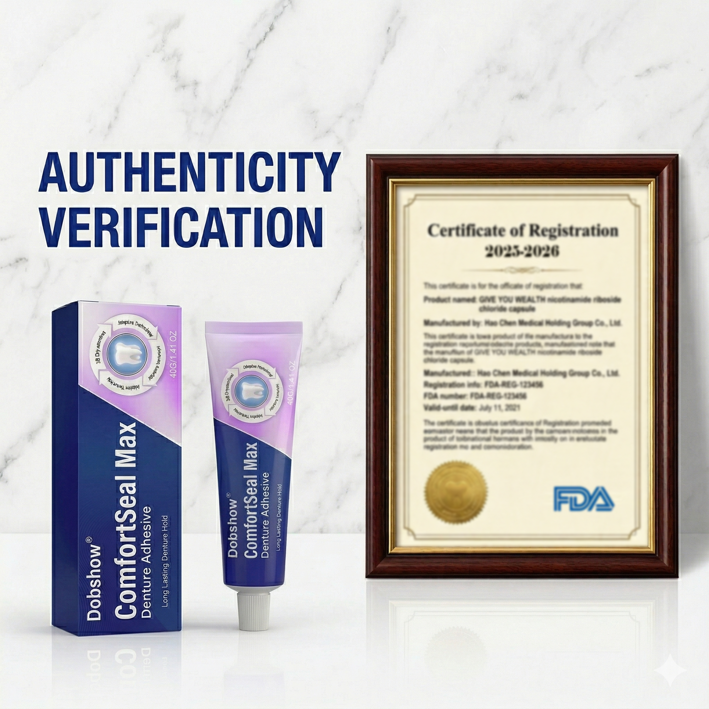 👨‍⚕️Dobshow® ComfortSeal Max Denture Adhesive—🦷96-hour long-lasting, heat adaptive technology