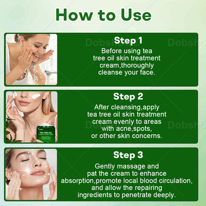 AAFQ® Tea Tree Oil Clarifying Therapy Cream – Removes Skin Blemishes, Repairs Damaged Skin, Brightens & Anti-Ageing Care