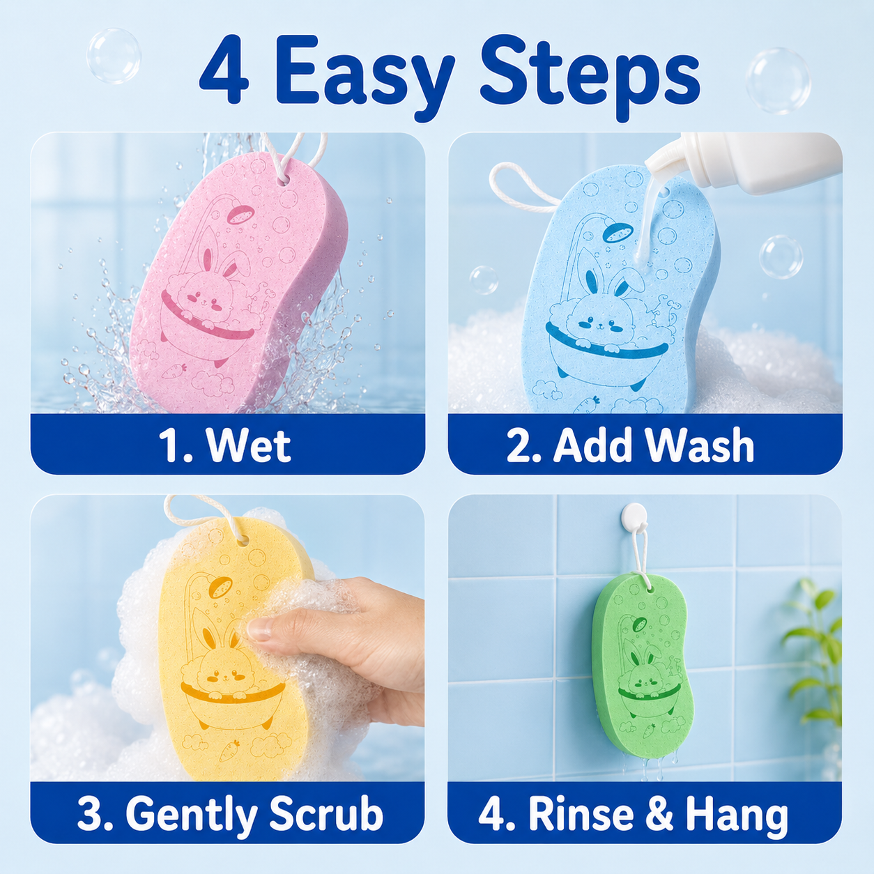 MCOIKY® Kids Bath Scrub Buddy