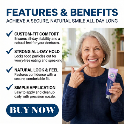 👨‍⚕️Dobshow® ComfortSeal Max Denture Adhesive—🦷96-hour long-lasting, heat adaptive technology