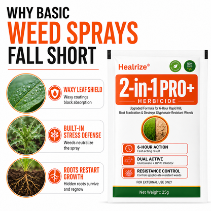 🏆𝘂𝘀 𝙊𝙛𝙛𝙞𝙘𝙞𝙖𝙡 𝙎𝙩𝙤𝙧𝙚 | Healrize® Advanced 2-in-1 Pro+ Herbicide | Upgraded Formula for 6-Hour Rapid Kill, Root Eradication & Destroys Glyphosate-Resistant Weeds