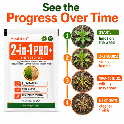 🏆𝘂𝘀 𝙊𝙛𝙛𝙞𝙘𝙞𝙖𝙡 𝙎𝙩𝙤𝙧𝙚 | Healrize® Advanced 2-in-1 Pro+ Herbicide | Upgraded Formula for 6-Hour Rapid Kill, Root Eradication & Destroys Glyphosate-Resistant Weeds