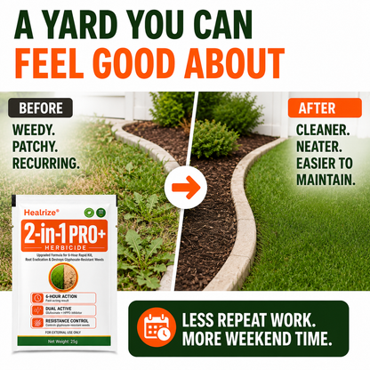 🏆𝘂𝘀 𝙊𝙛𝙛𝙞𝙘𝙞𝙖𝙡 𝙎𝙩𝙤𝙧𝙚 | Healrize® Advanced 2-in-1 Pro+ Herbicide | Upgraded Formula for 6-Hour Rapid Kill, Root Eradication & Destroys Glyphosate-Resistant Weeds