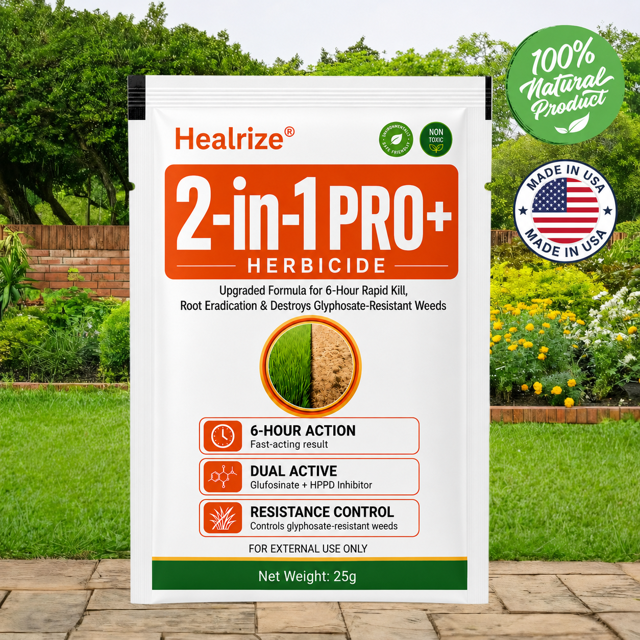 🏆𝘂𝘀 𝙊𝙛𝙛𝙞𝙘𝙞𝙖𝙡 𝙎𝙩𝙤𝙧𝙚 | Healrize® Advanced 2-in-1 Pro+ Herbicide | Upgraded Formula for 6-Hour Rapid Kill, Root Eradication & Destroys Glyphosate-Resistant Weeds