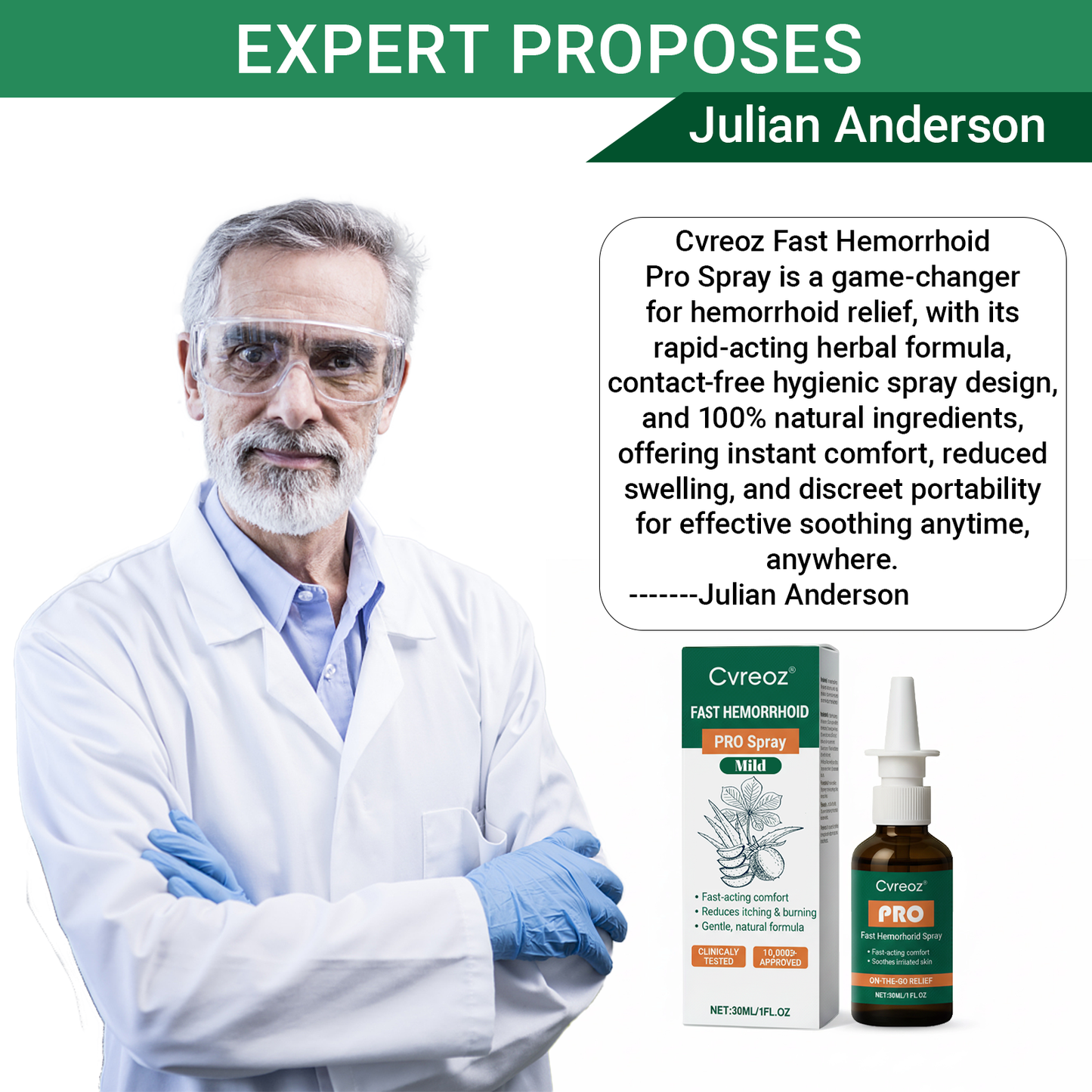 🎄𝙃𝙤𝙡𝙞𝙙𝙖𝙮 𝙎𝙖𝙡𝙚🎁 Cvreoz® Fast Hemorrhoid PRO Spray🍑